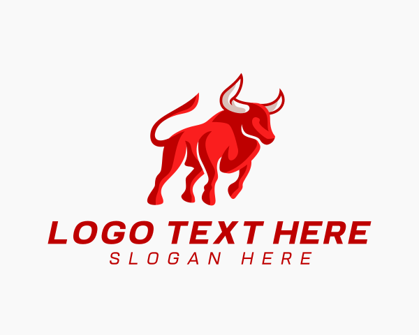 Charging Wild Bull